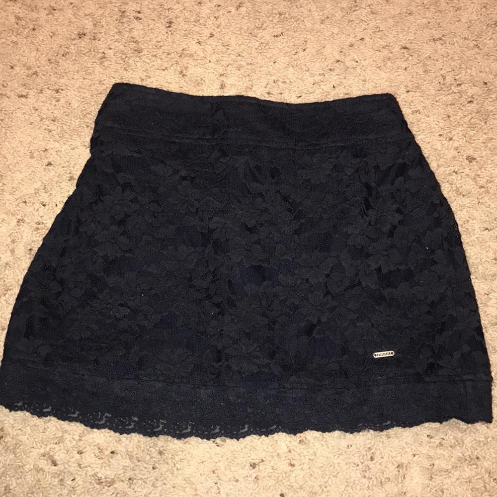 Lace navy blue skirt